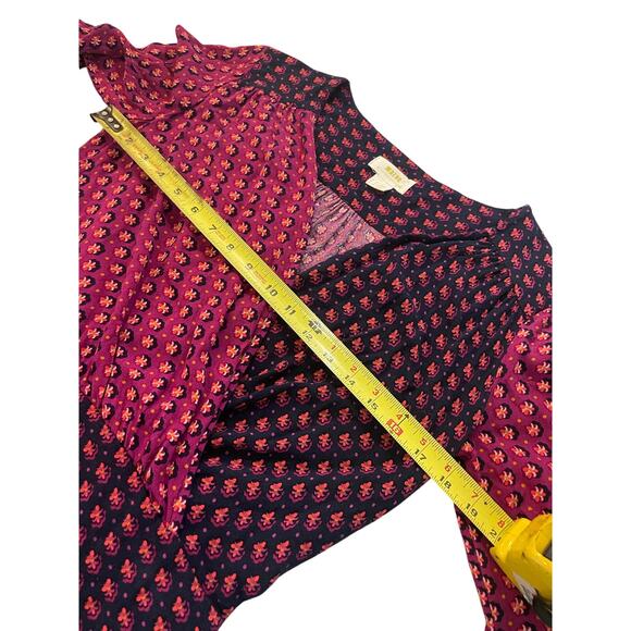 ANTHROPOLOGIE MAEVE BLOUSE WRAP LISA PUFFED SLEEVES SZ 2 FLORAL AESTHETIC V NECK - Picture 5 of 16